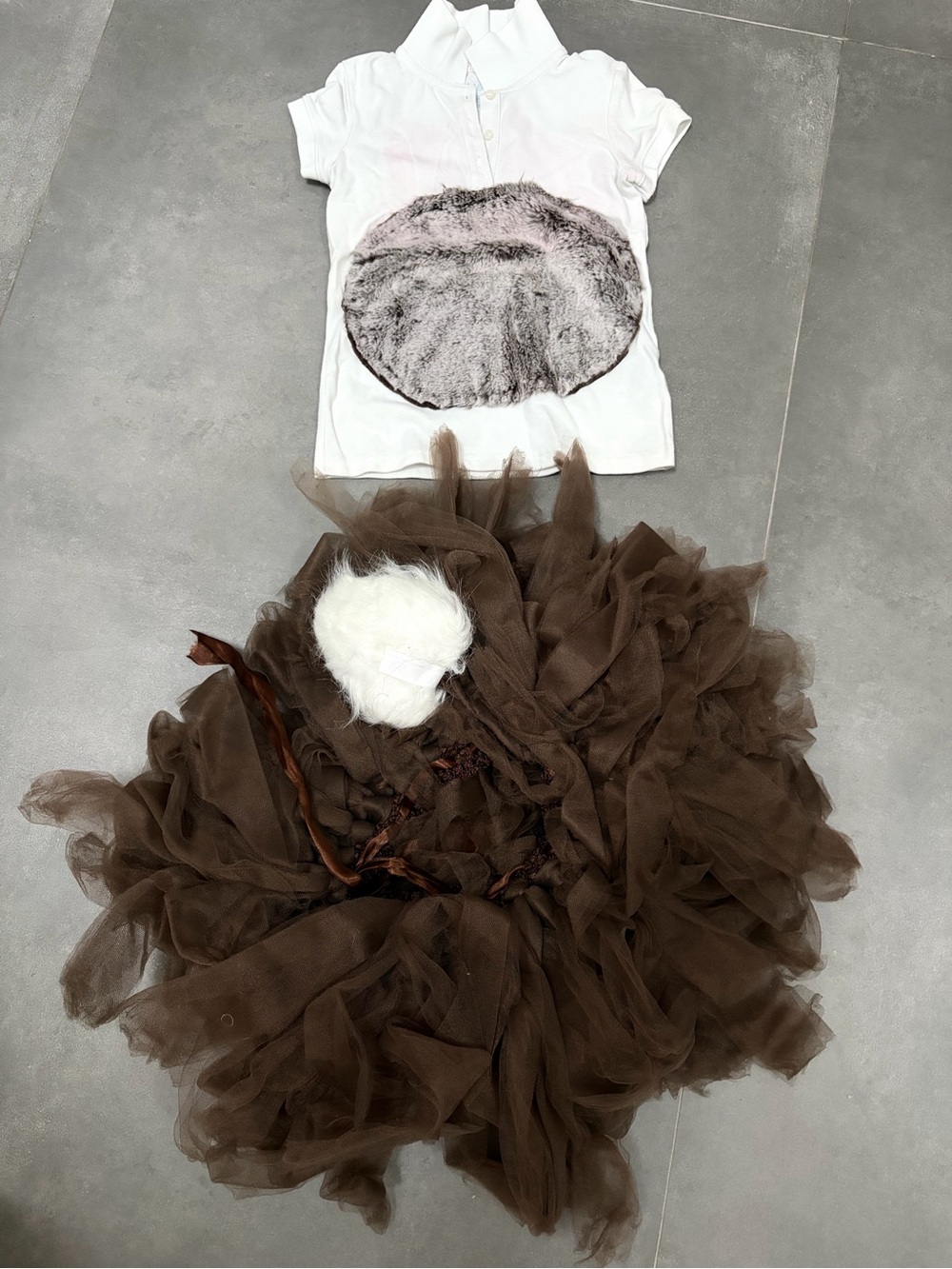 Custom Handmade Deer Fawn Costume Kids Tulle Tutu Fur Tail Halloween